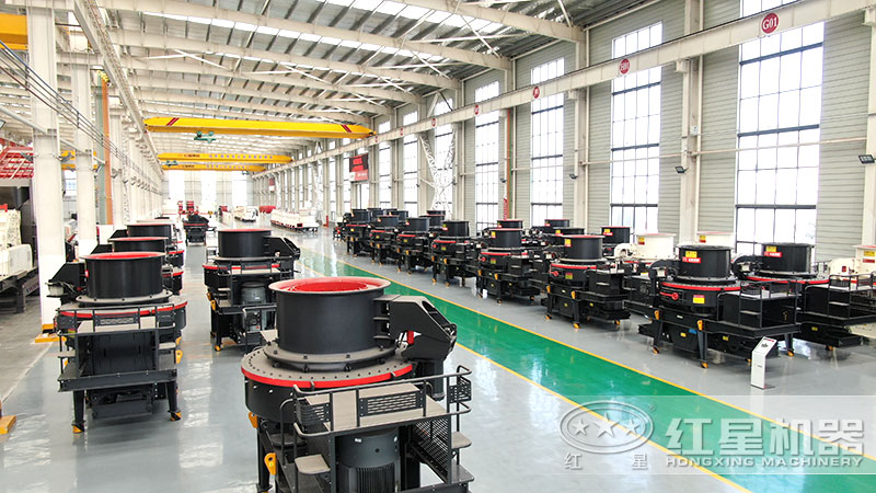 花崗巖石子粉碎機、制砂機車間現(xiàn)貨